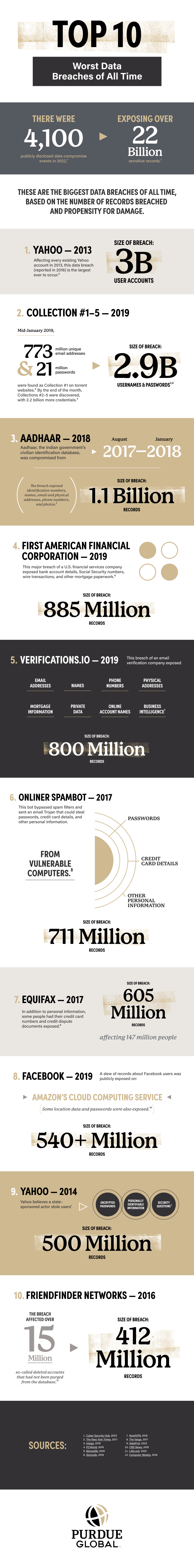 Top 10 Data Breaches Infographic