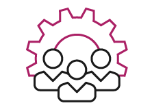 gear icon with group of people