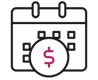 icon of a calendar with a dollar sign