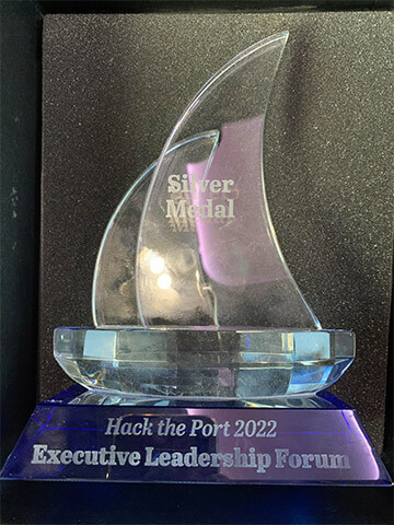 Hack the Port 2022 Executive Leadership Forum Silver Medal trophy