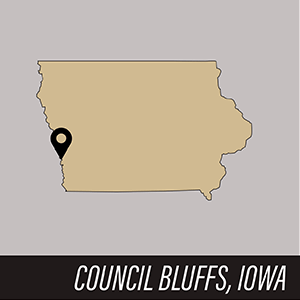Map of Council Bluffs, IA