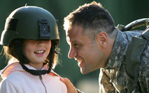Military father and daughter