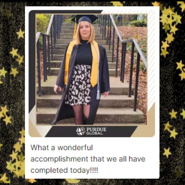 Purdue Global Shout Out Board