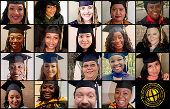 Purdue Global graduates at a virtual graduation