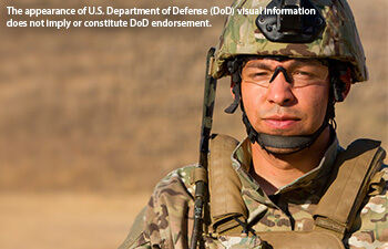 Active duty Army servicemember in uniform