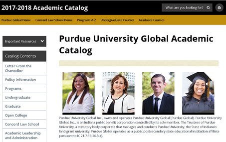 University Catalog Purdue Global University Catalog Purdue Global